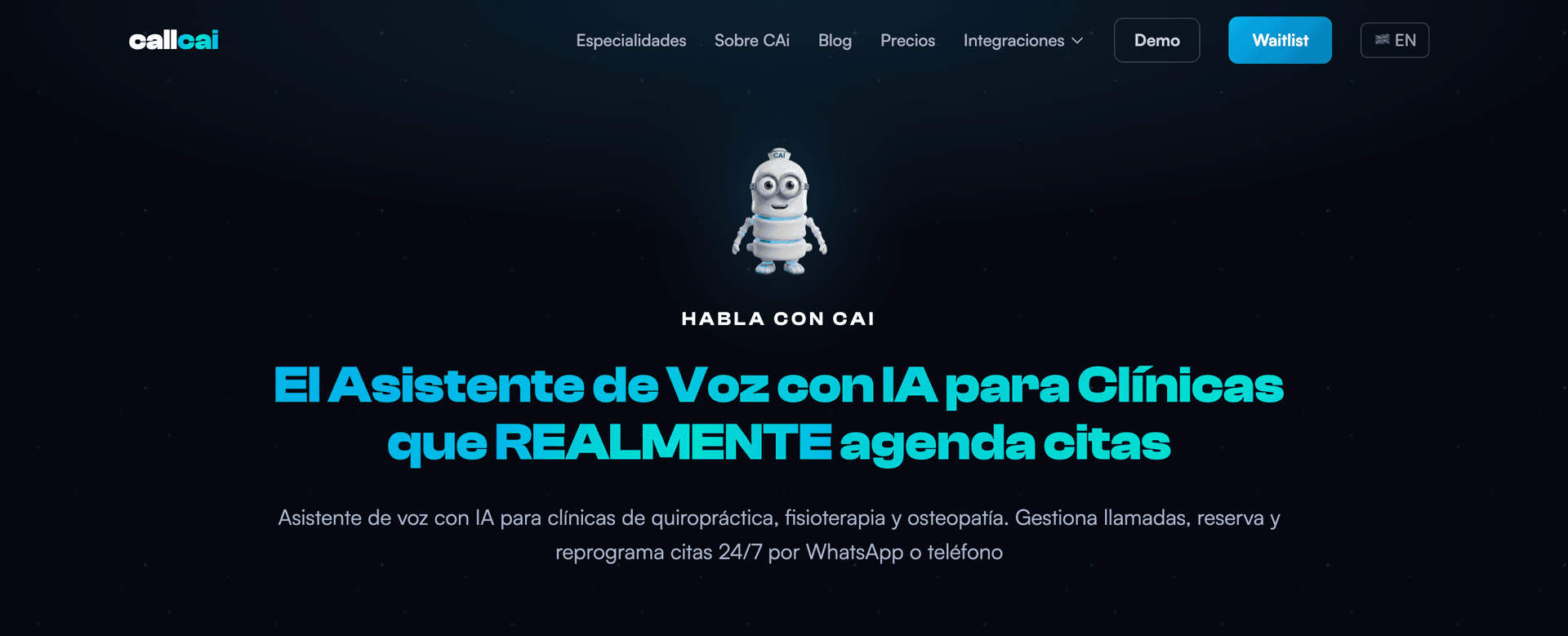 CAi - Asistente de Voz con IA para Clínicas que REALMENTE agenda citas